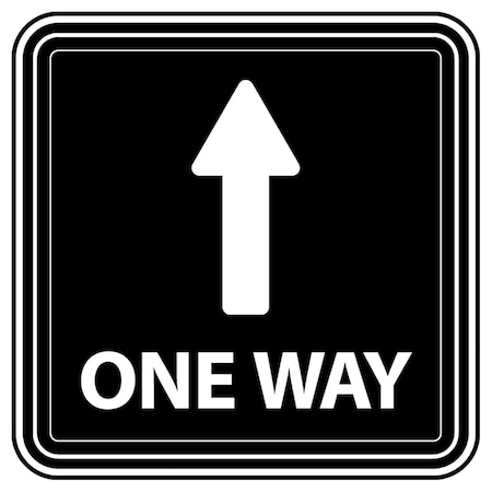 One Way Directional V.3, Black, 15, 8641XBK